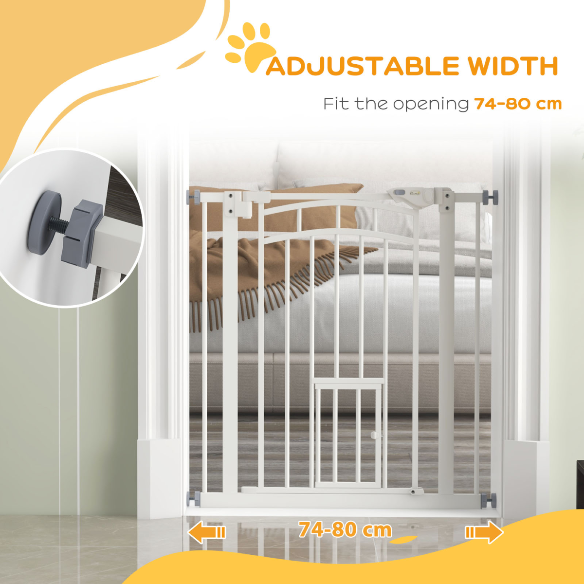 cortex-london-windsor-pressure-fit-dog-gate-cat-door-74-80cm-white