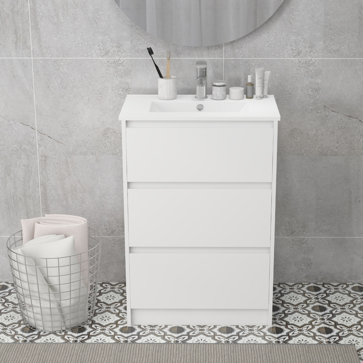 cortex-london-windsor-600mm-gloss-white-bathroom-vanity-with-basin-drawers