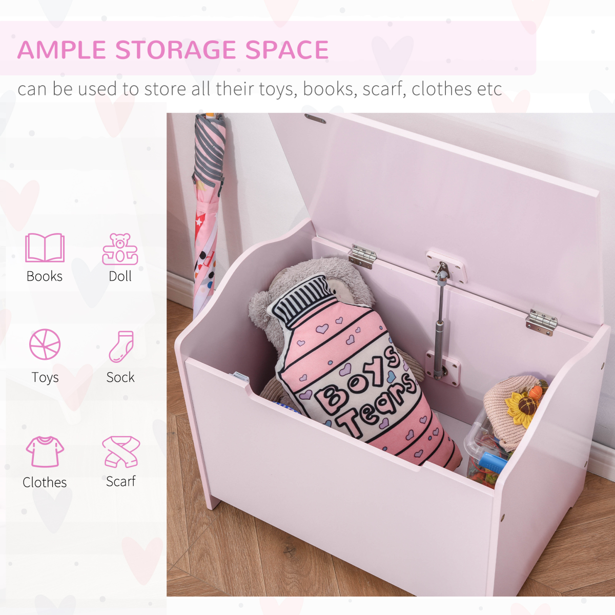 cortex-london-windsor-pink-kids-toy-storage-box-organiser
