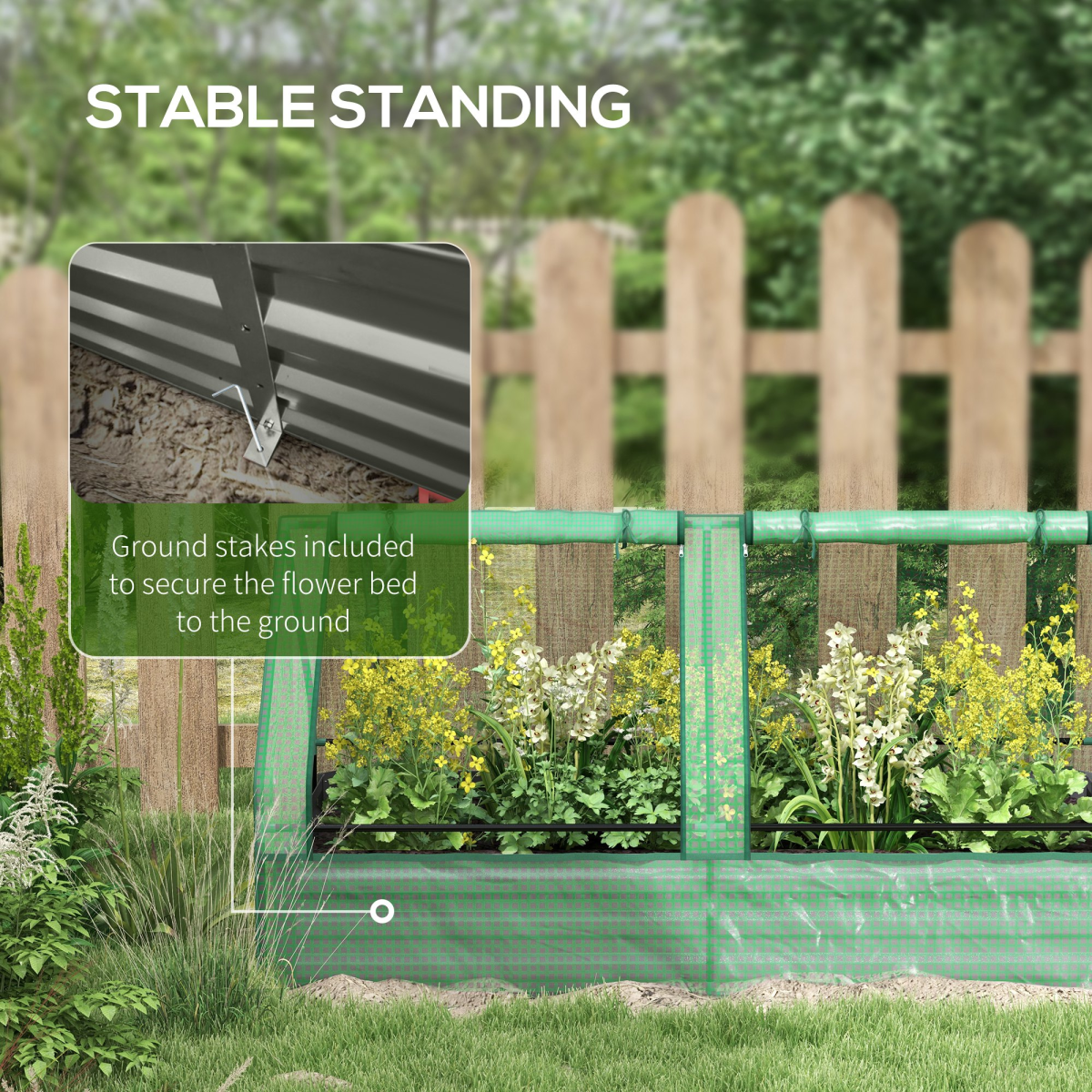 cortex-london-kew-raised-garden-bed-planter-greenhouse-green-dark-grey