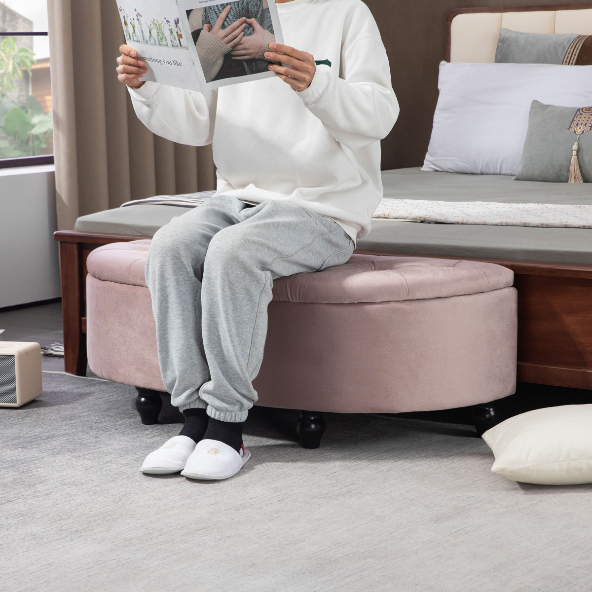 cortex-london-kensington-tufted-pink-semi-circle-storage-ottoman-bench