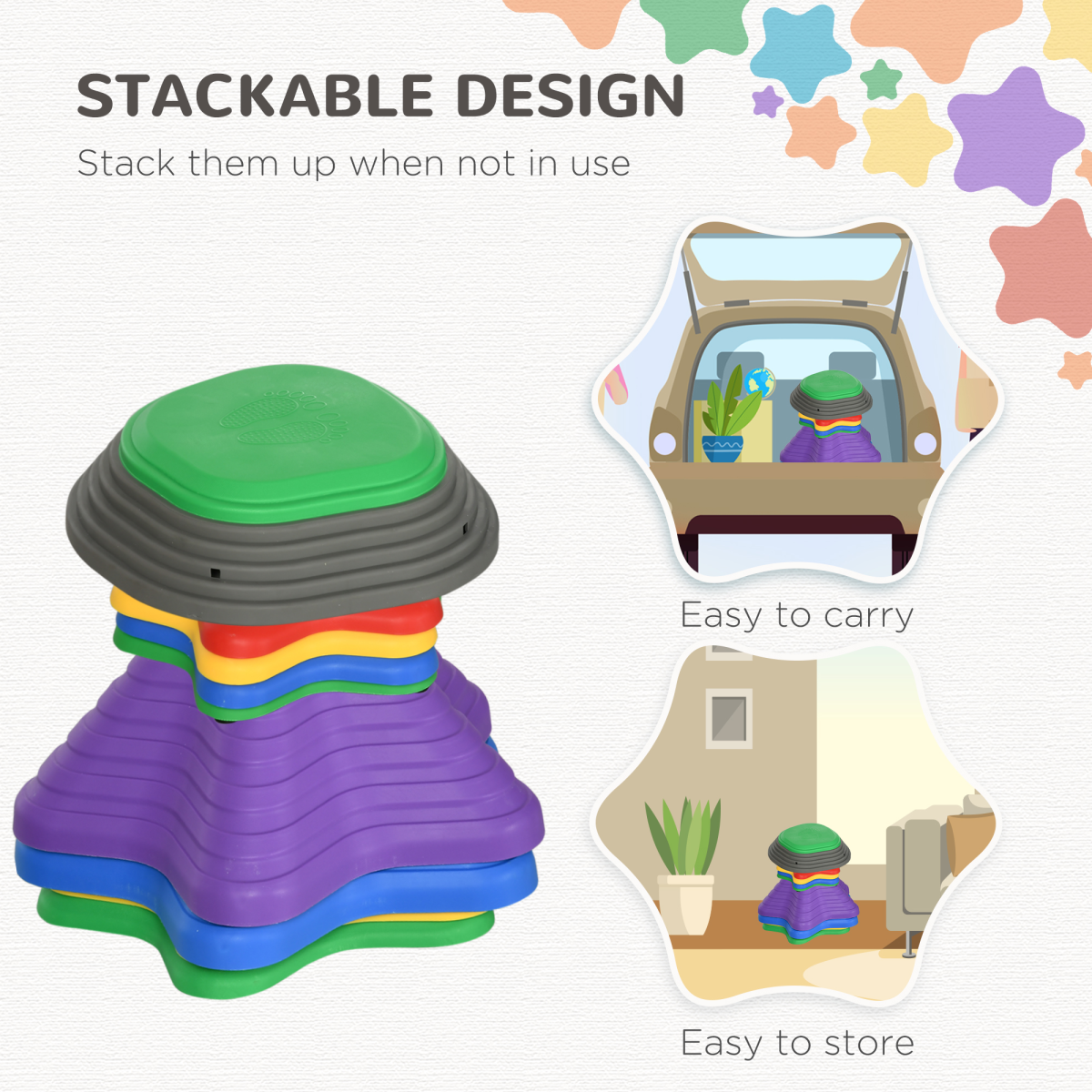 cortex-london-windsor-kids-balance-stepping-stones-11-piece-multicoloured