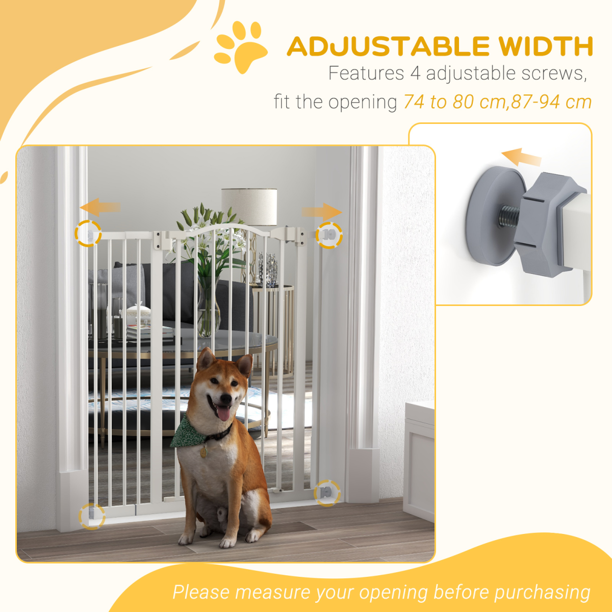 cortex-london-windsor-auto-close-adjustable-metal-pet-safety-gate-white