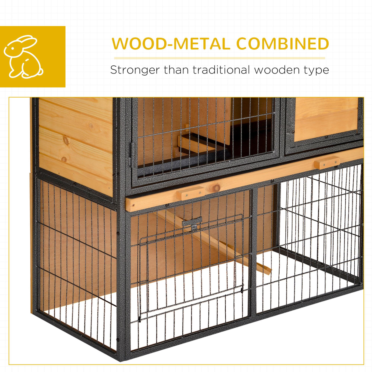 cortex-london-kensington-elevated-rabbit-hutch-outdoor-pet-house-pawhut