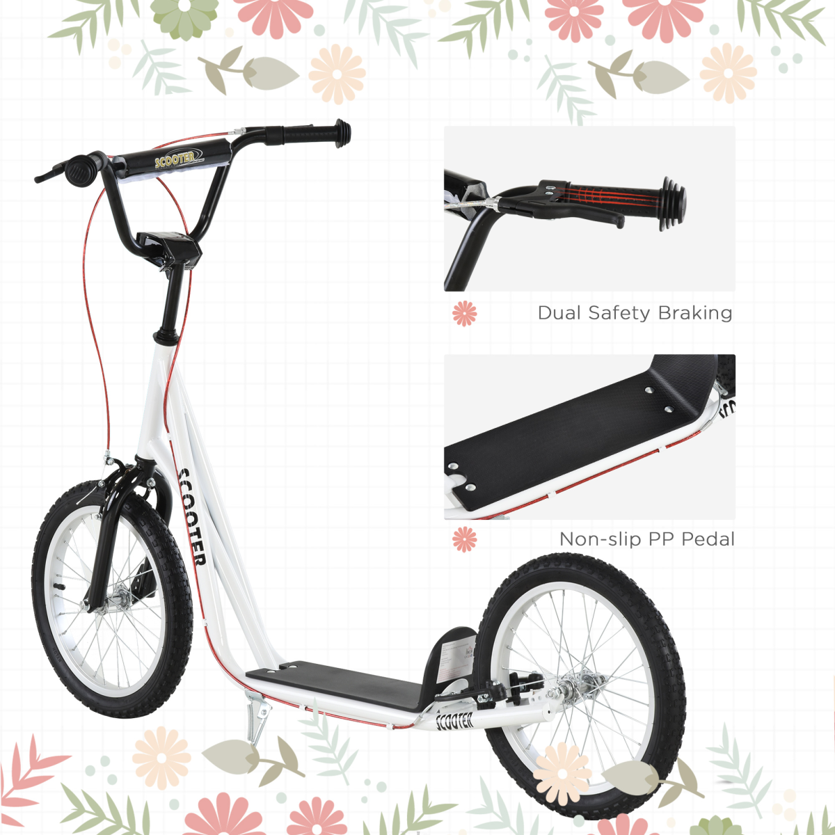 cortex-london-windsor-kids-adjustable-kick-scooter-inflatable-wheels