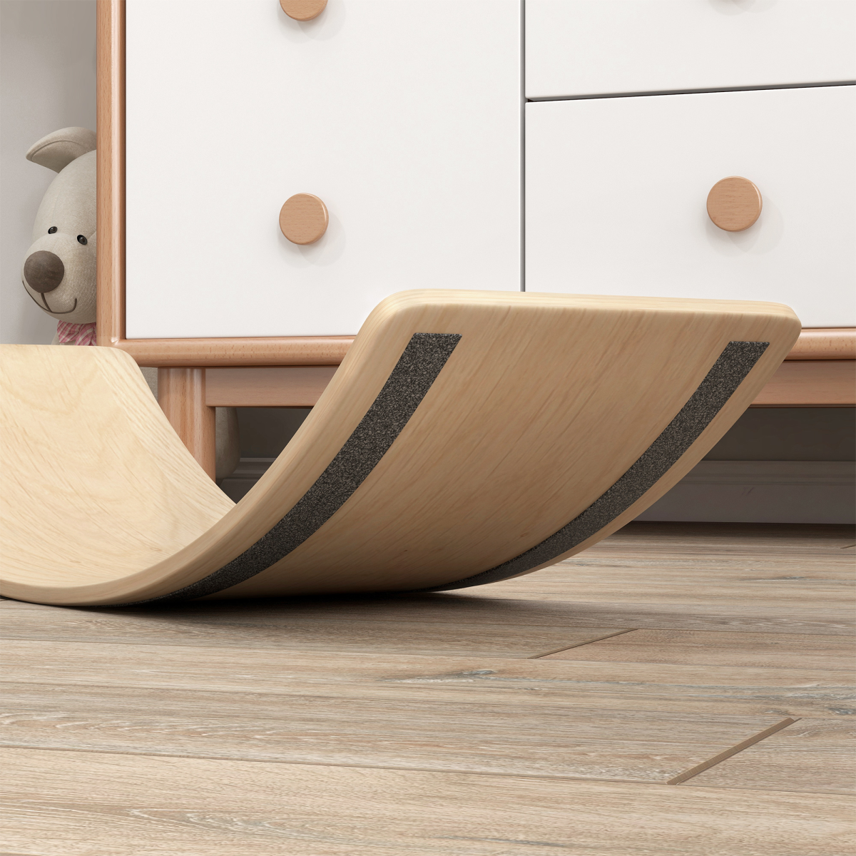 cortex-london-windsor-kids-wooden-balance-board-natural-pine-wood-multilayer-board-ages-3-8
