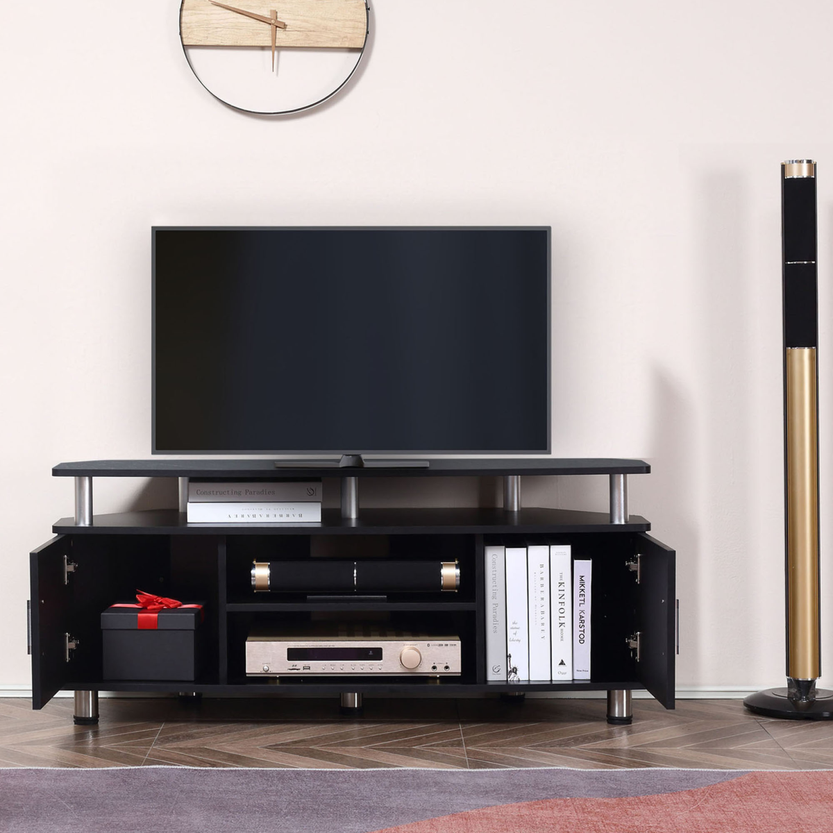 cortex-london-kensington-black-tv-unit-storage-shelves-cupboards