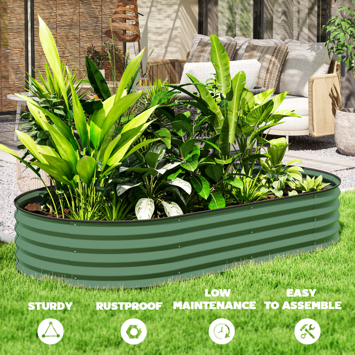 cortex-london-windsor-green-galvanised-steel-raised-planters-set