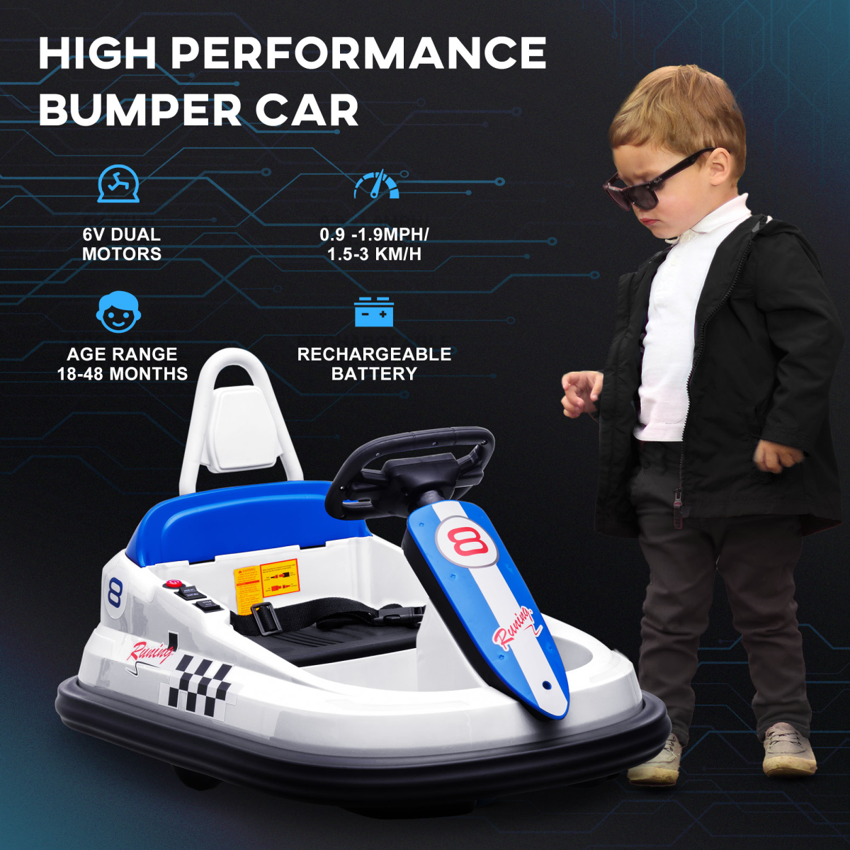 cortex-london-windsor-6v-kids-bumper-car-360-degree-waltzer-white