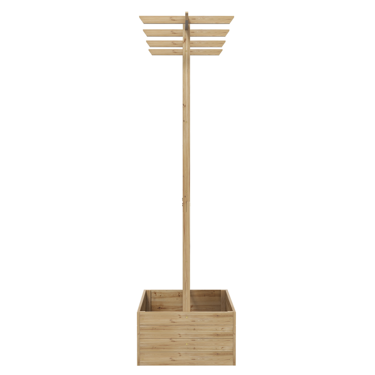 cortex-london-york-fir-wood-trellis-planter-raised-garden-bed-natural-wood-finish
