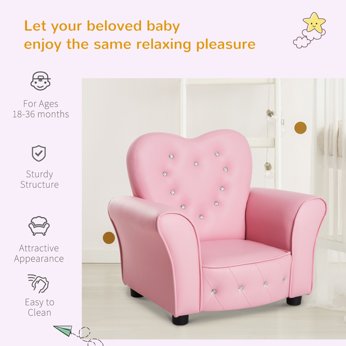 cortex-london-kensington-princess-pink-mini-sofa-toddler-armchair-homcom
