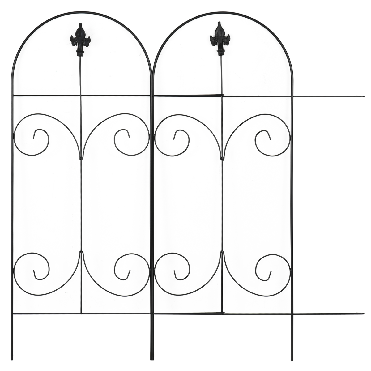 cortex-london-kew-vine-8-piece-metal-garden-fence-panels-animal-barrier