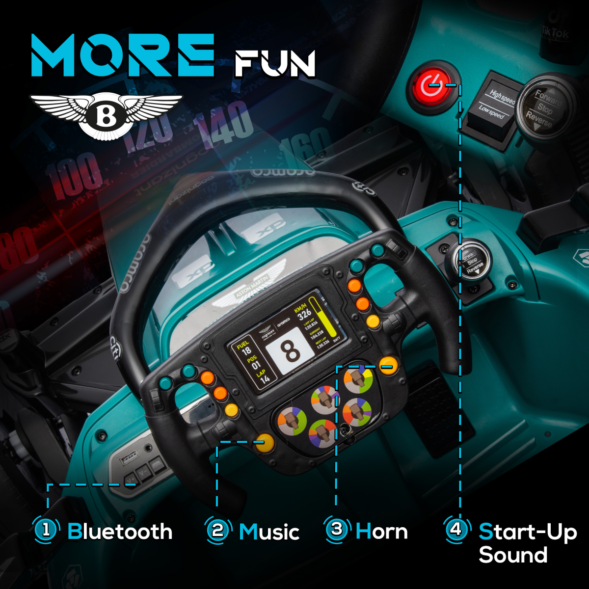 cortex-london-windsor-green-12v-electric-go-kart-remote-bluetooth