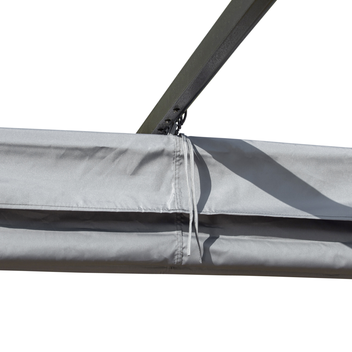 3x3 m Metal Pergola Gazebo Awning Retractable Canopy Grey 3x3m