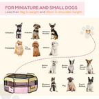 Fabric Pet Dog Cat Puppy Playpen Rabbit Guinea Pig Play Pen in Pink Small
