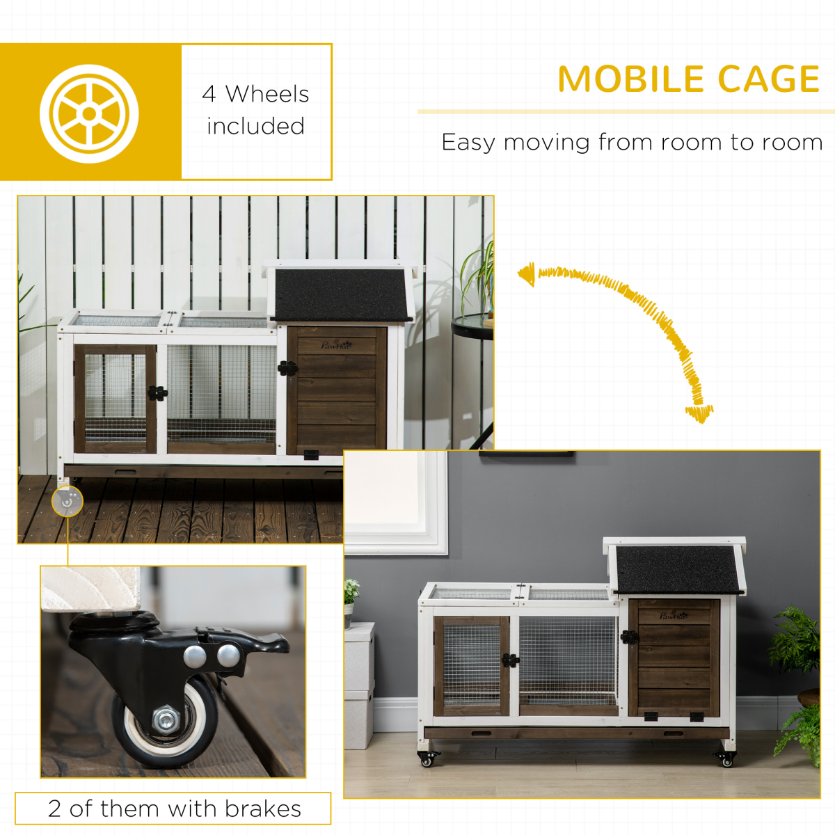 cortex-london-york-mobile-rabbit-hutch-guinea-pig-cage-slide-out-tray-wheels