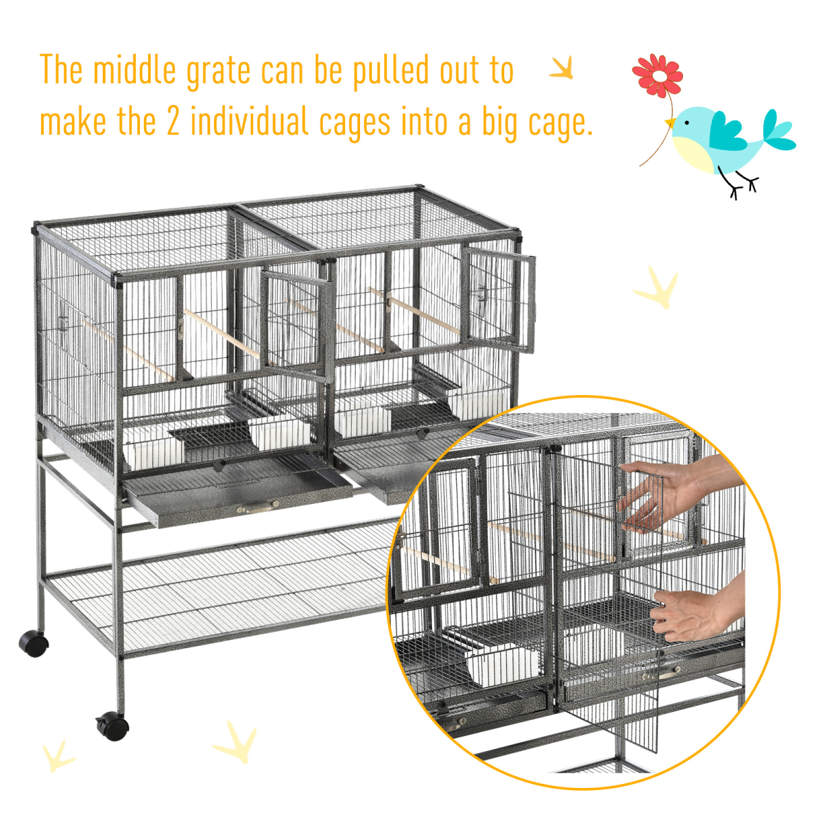 cortex-london-york-large-bird-cage-food-water-bowls-rolling-stand