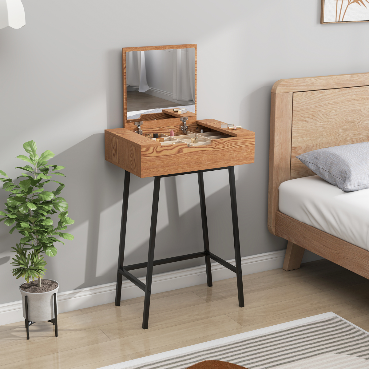 cortex-london-kensington-industrial-vanity-desk-with-mirror-natural-wood-effect