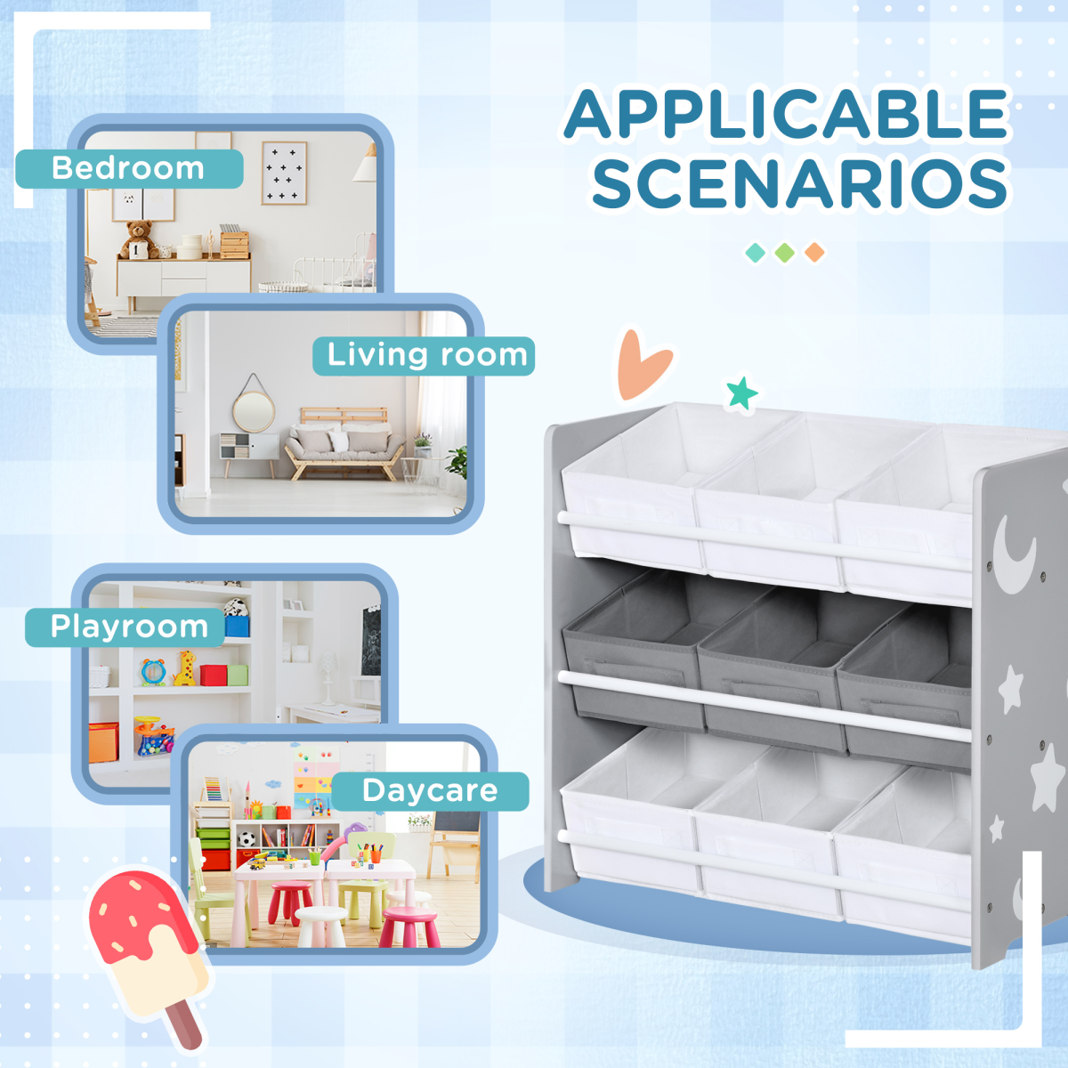 cortex-london-windsor-nine-basket-childrens-storage-unit-grey