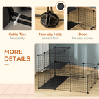 Pet Playpen DIY Small Animal Cage for Rabbit Ferret Chinchilla Guinea Pig Black