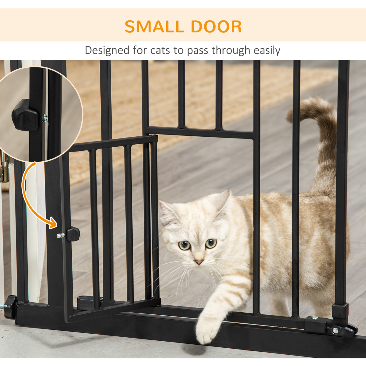 cortex-london-windsor-pawhut-extra-tall-dog-gate-cat-door-auto-close-stairs-74-101-cm