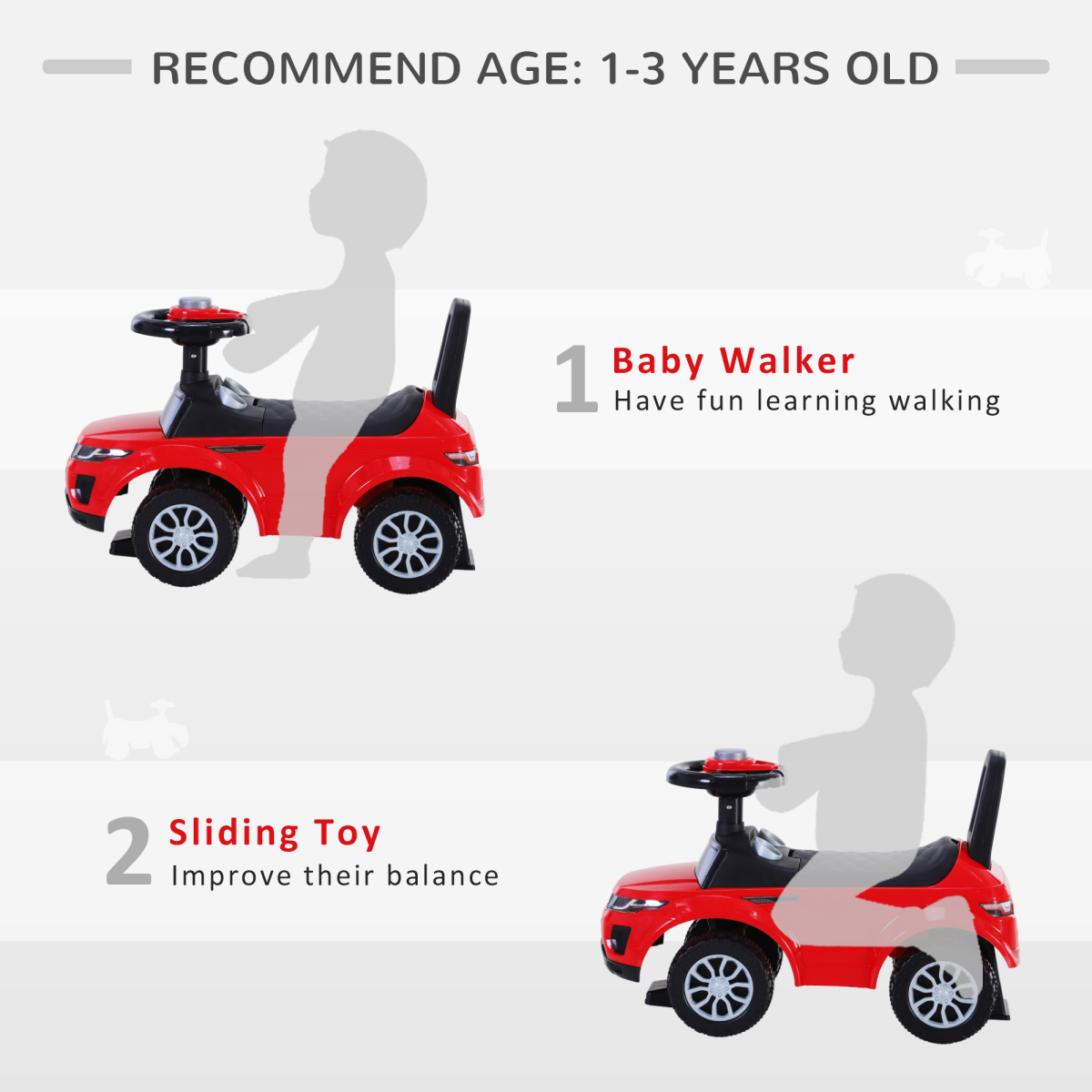 cortex-london-windsor-toddler-3-in-1-ride-on-car-red-moving-steering-wheel-horn