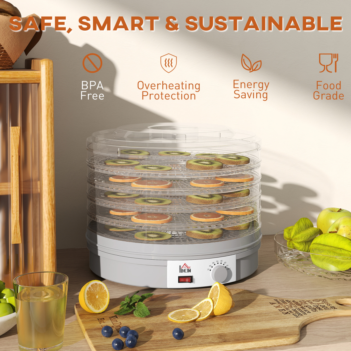cortex-london-yorkshire-five-tier-food-dehydrator-grey