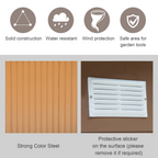 9x6 ft Metal Shed Khaki Storage Large Yard Store Door Container