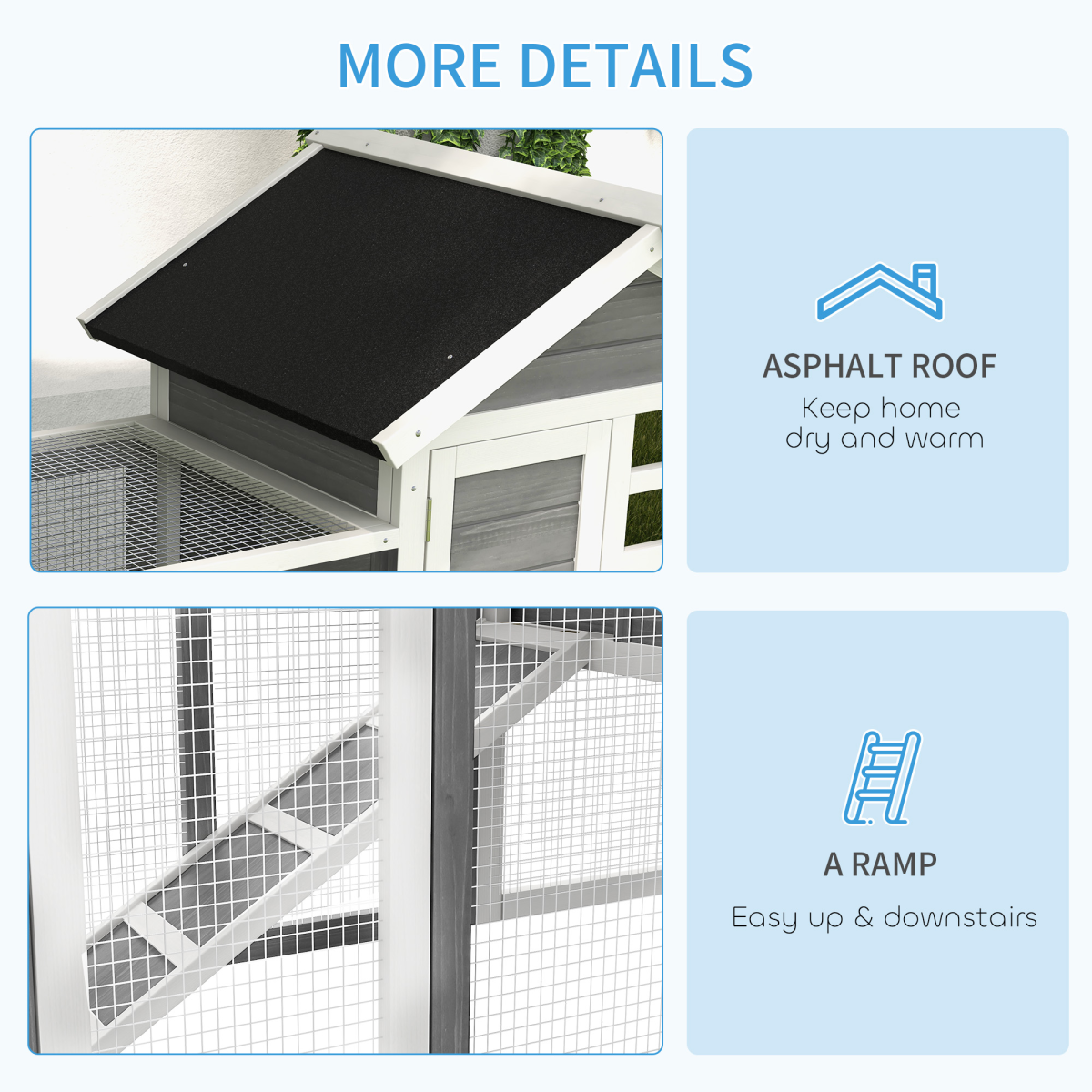 cortex-london-windsor-122cm-wooden-rabbit-hutch-run-tray-ladder-pawhut