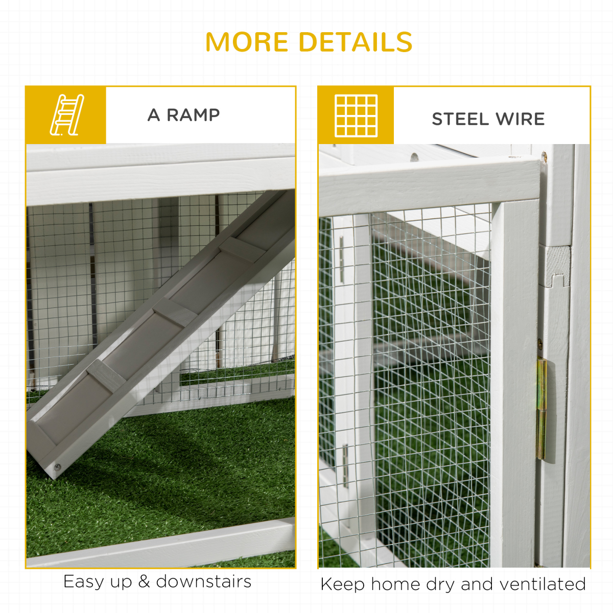 cortex-london-windsor-pawhut-rabbit-hutch-fenced-run-removable-tray-grey