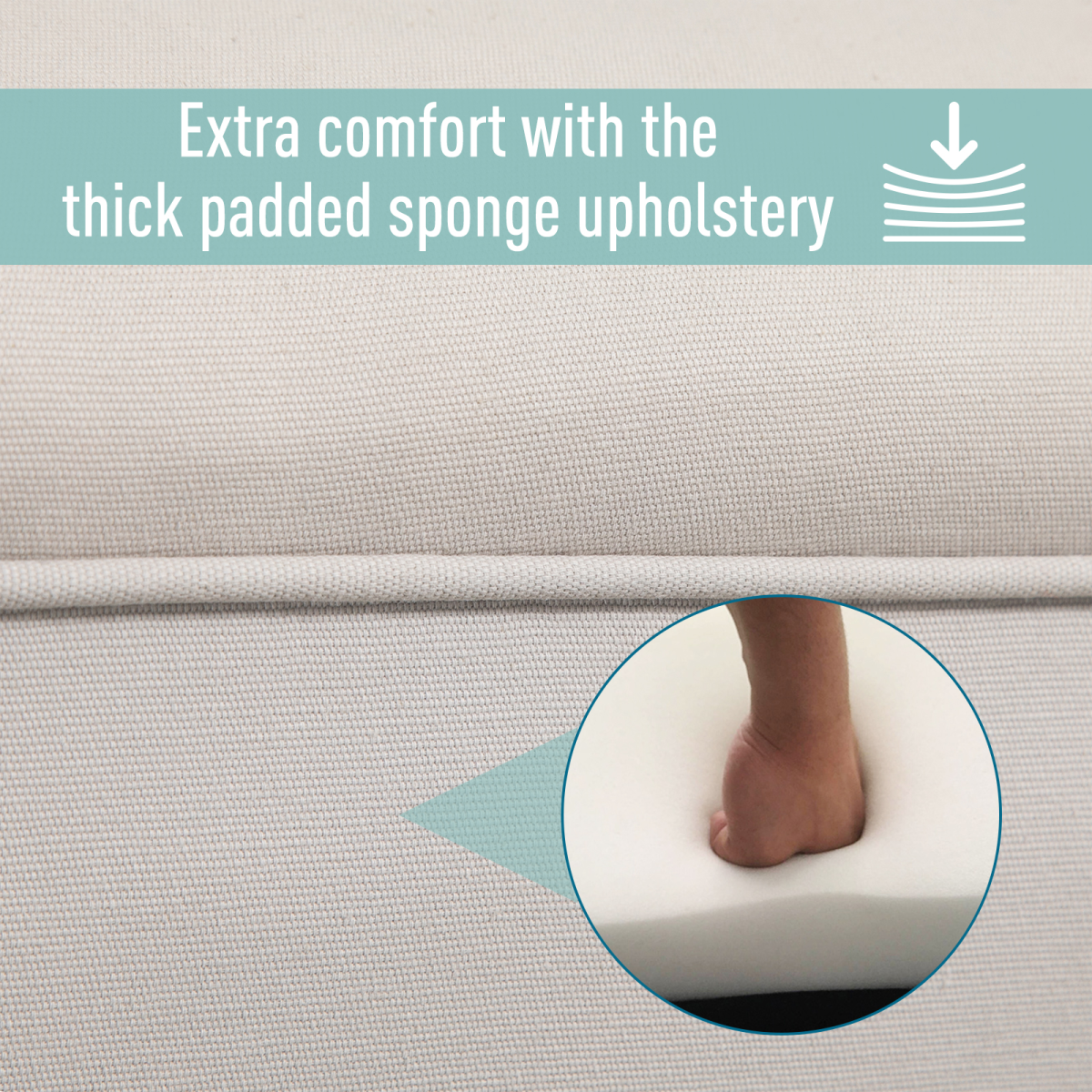 cortex-london-kensington-flannelette-padded-end-bench-wood-legs-scrolled-ends