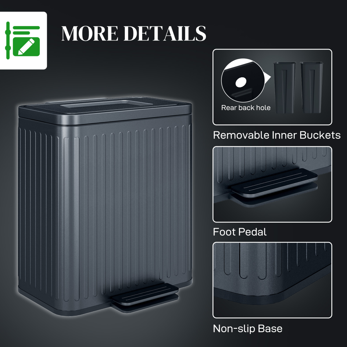 cortex-london-windsor-double-20l-pedal-rubbish-bin-black