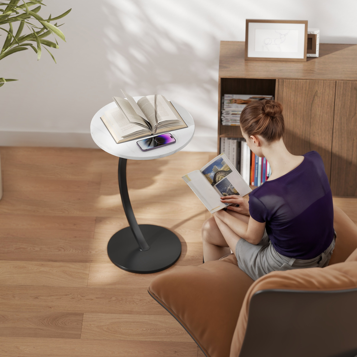 cortex-london-kensington-marble-effect-c-shaped-side-table-white