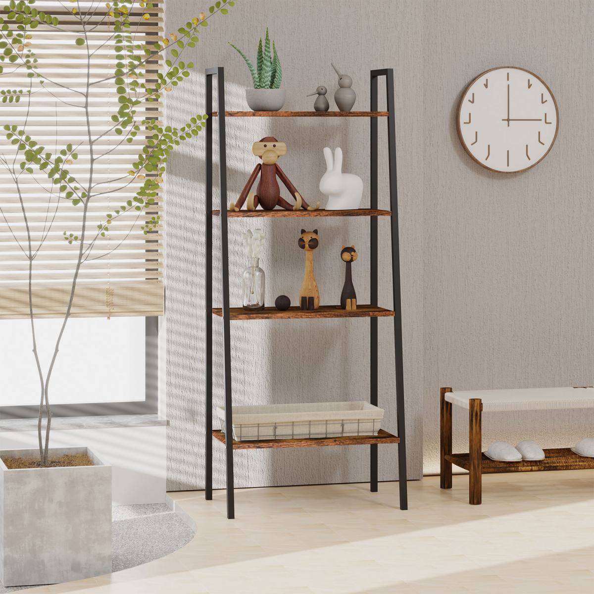 cortex-london-windsor-four-tier-ladder-shelf-steel-frame-storage