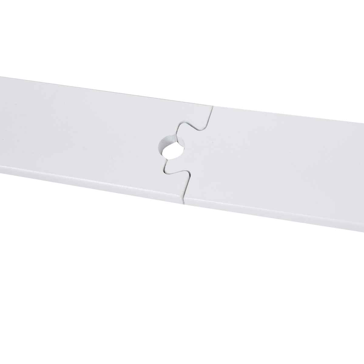 6ft Modern Carbon Steel Sliding Door Track Kit White
