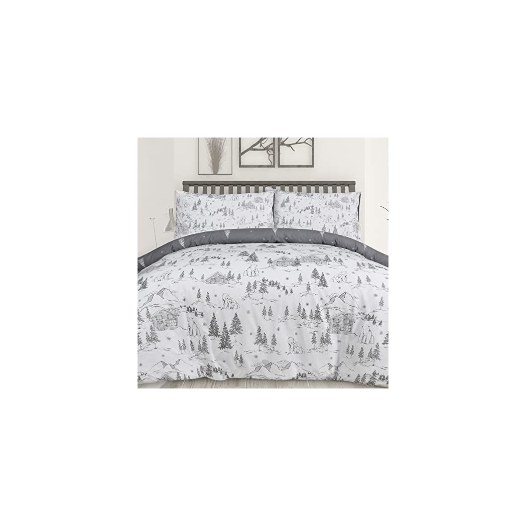 cortex-london-york-polar-bear-reversible-grey-double-duvet-set