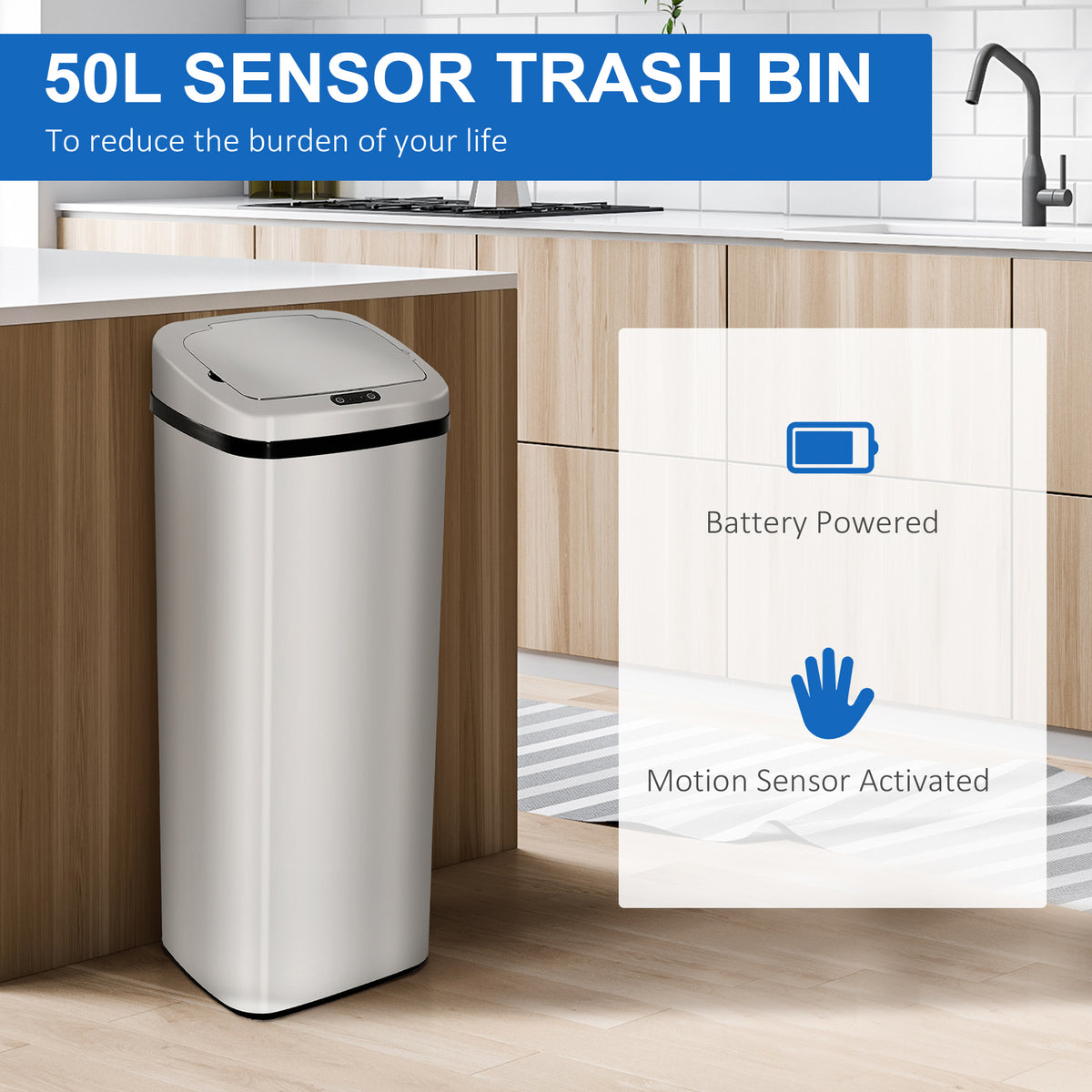 cortex-london-windsor-50l-motion-sensor-abs-rubbish-bin-silver-black