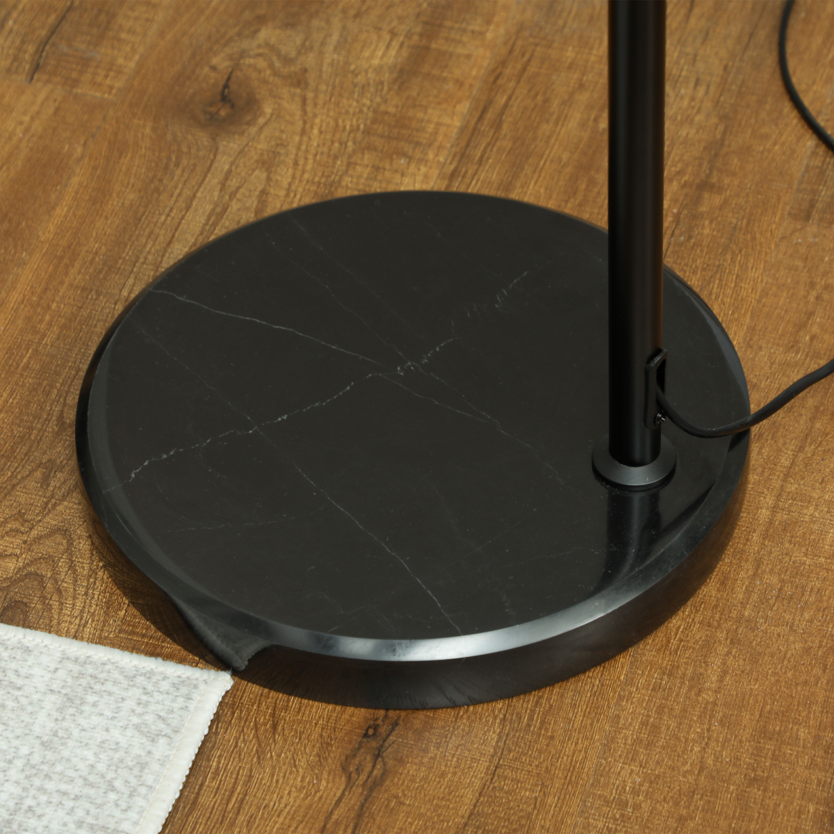 HOMCOM Floor Lamp for Living Room, Standing Lamp with Foot Switch, Black