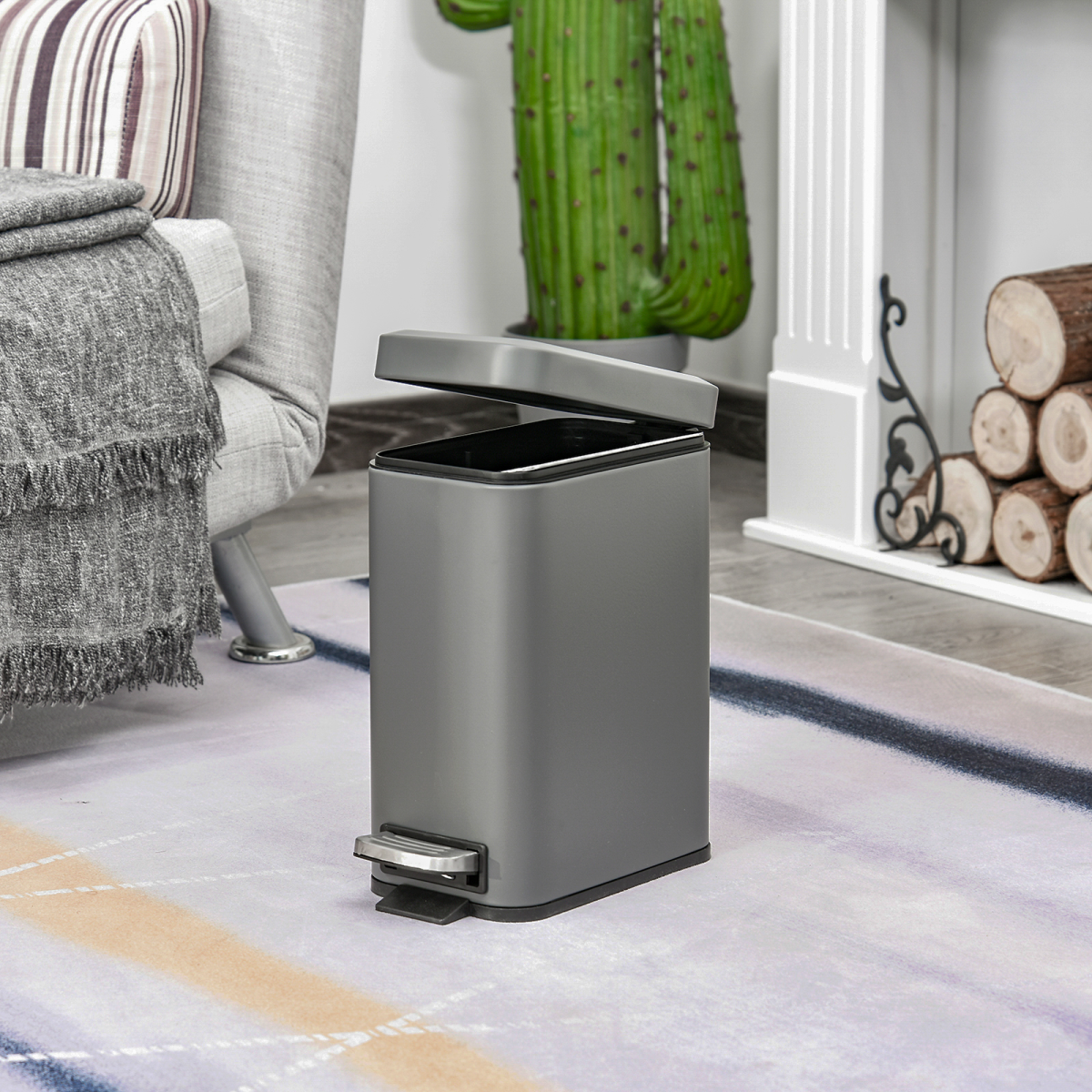 cortex-london-york-5l-steel-step-trash-can-quiet-close-lid-grey