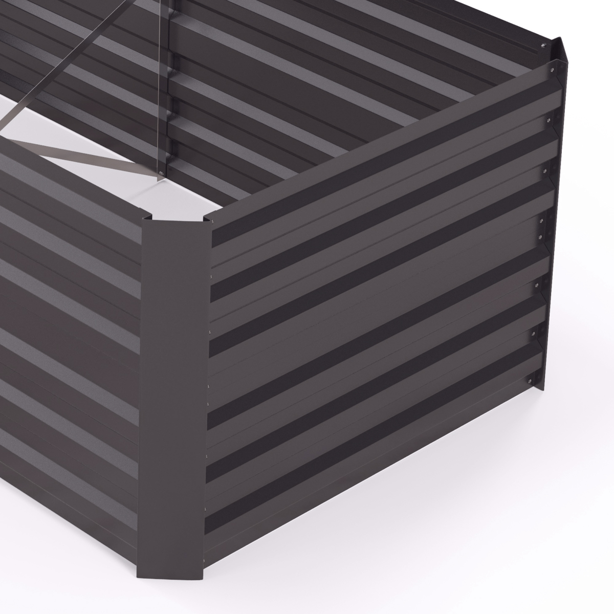 cortex-london-windsor-galvanised-steel-outdoor-raised-bed-dark-grey