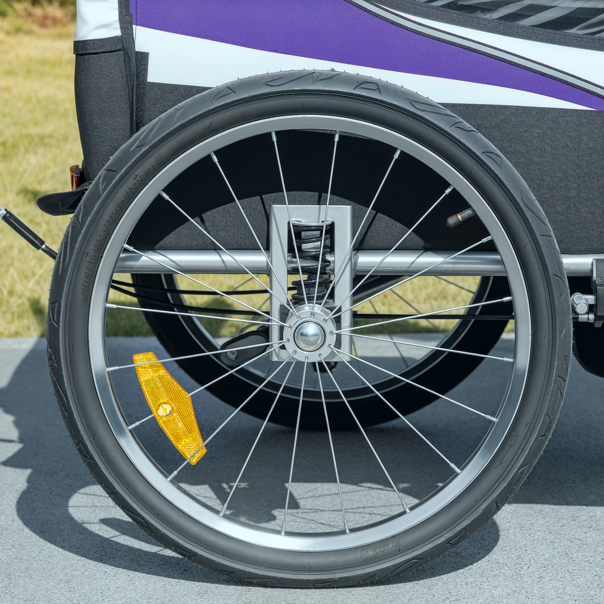 cortex-london-windsor-two-seat-child-bike-trailer-purple-steel-oxford-fabric
