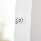 LED Mirrored Jewellery Cabinet, 36Lx30Wx136H cm-White