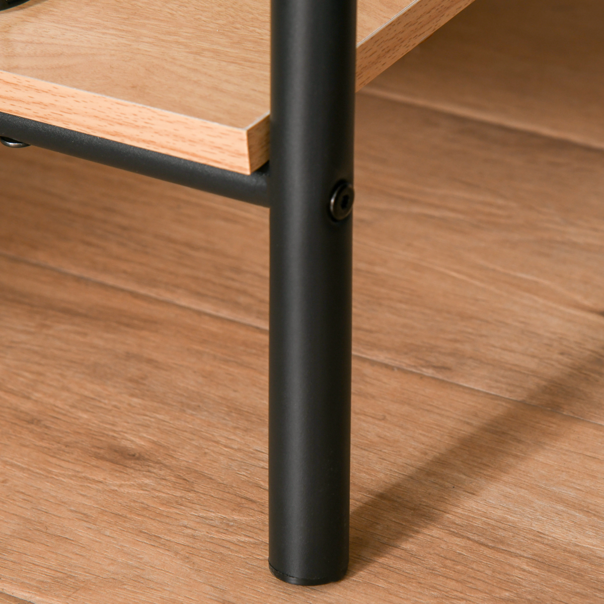 cortex-london-york-149cm-two-tier-garment-rack-black-wood-grain