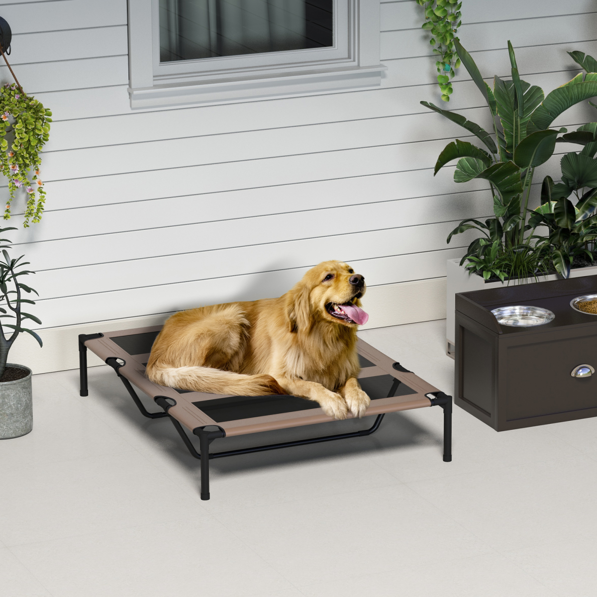 cortex-london-windsor-cooling-elevated-dog-bed-brown