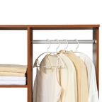 Open Wardrobe W/ Clothes Hanging Rail-Walnut