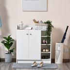 Shoe Storage Cabinet Home 2 Doors w/Adjustable 4 Shelves White