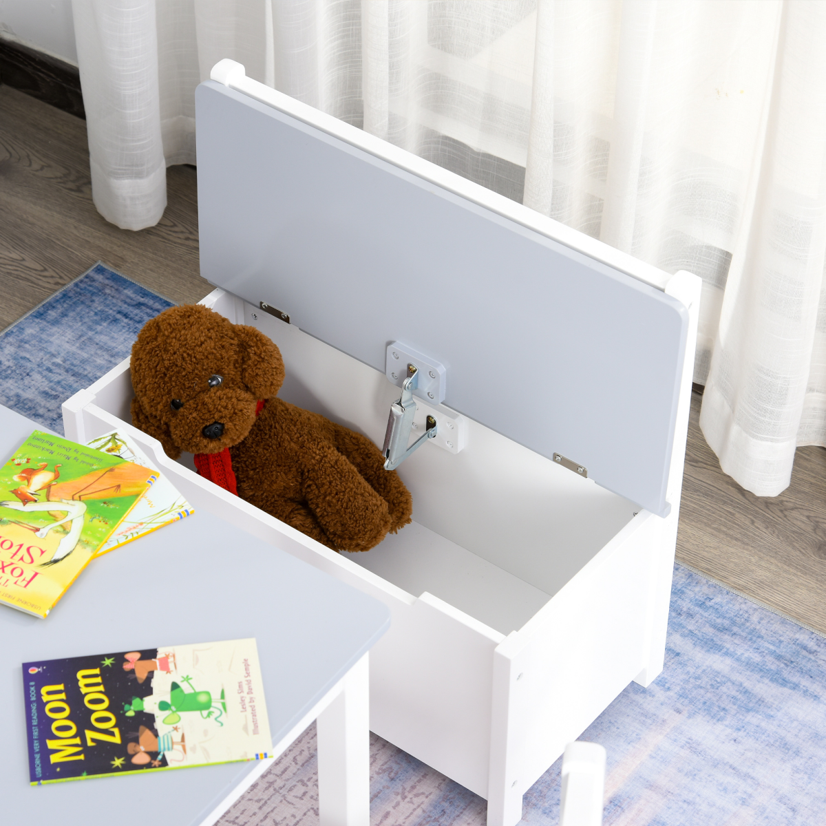 cortex-london-york-kids-wood-table-chair-bench-storage-set