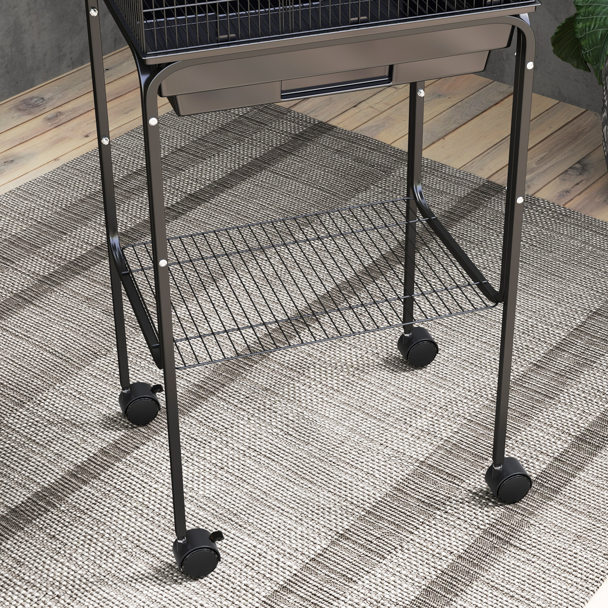 cortex-london-windsor-black-bird-cage-with-stand-for-budgies-finches