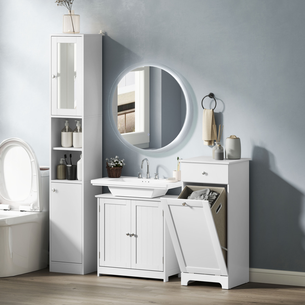 cortex-london-kleankin-60x60cm-white-under-sink-storage-cabinet-adjustable-shelf-drain-hole