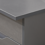 Computer Desk with Drawers, Workstation Grey
